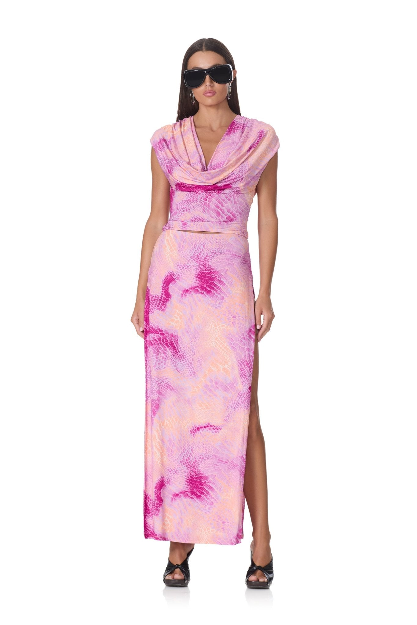 Tempest Skirt - Lavender Snake - AFRM