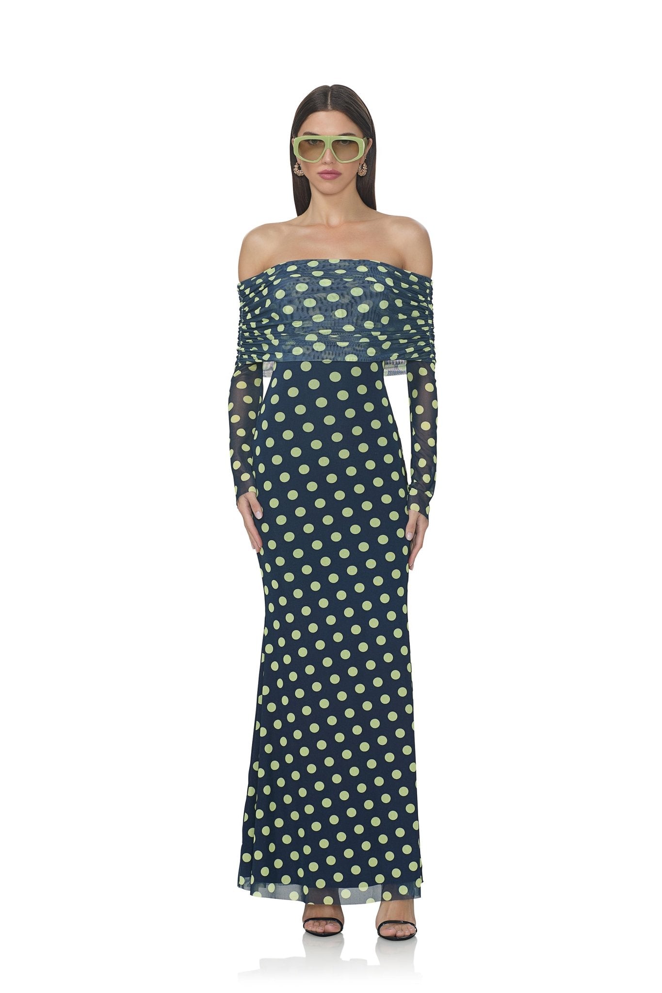 Thelma Dress - Navy Dot - AFRM