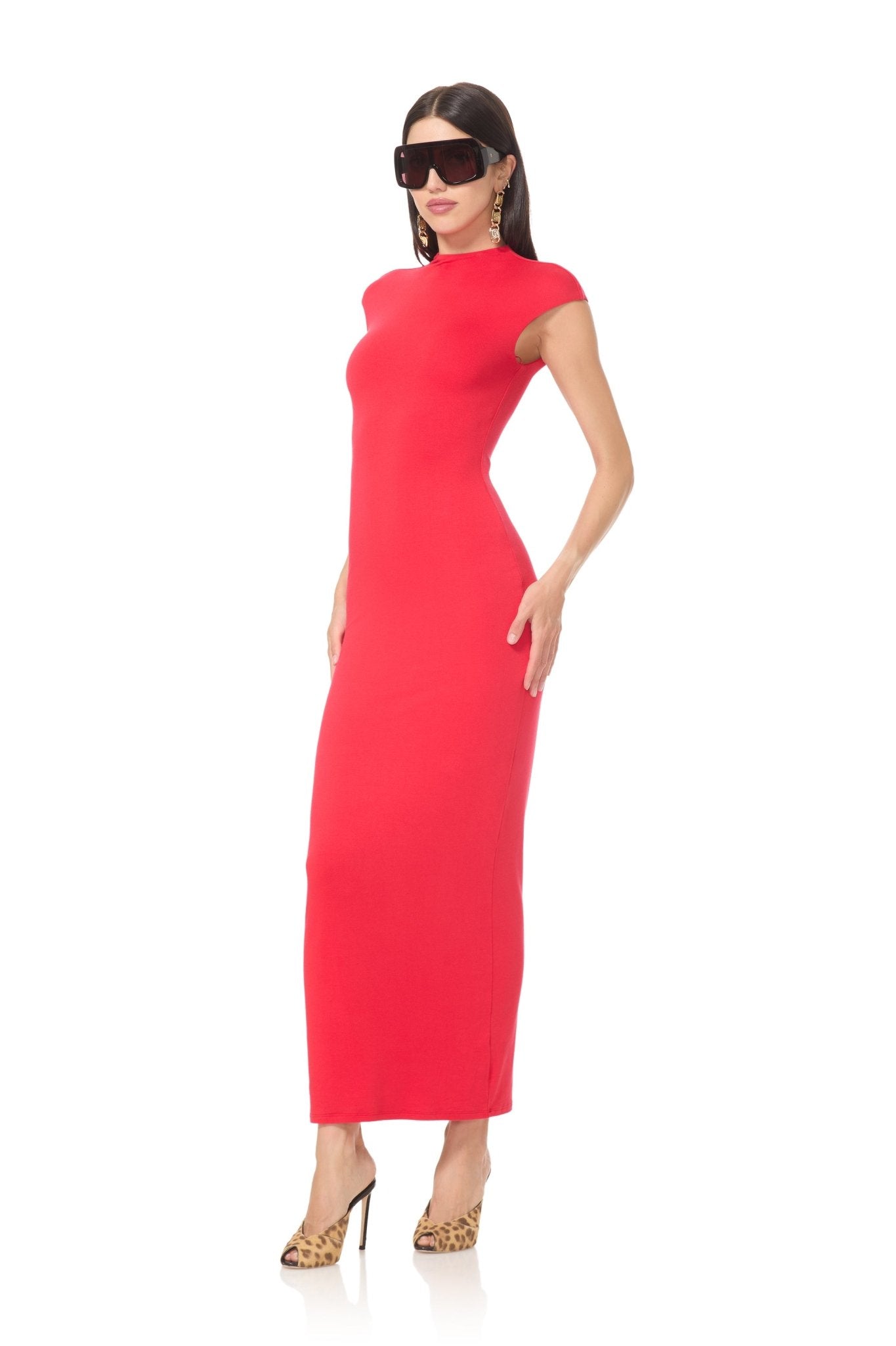 Wilton Dress - Kiss Red - AFRM