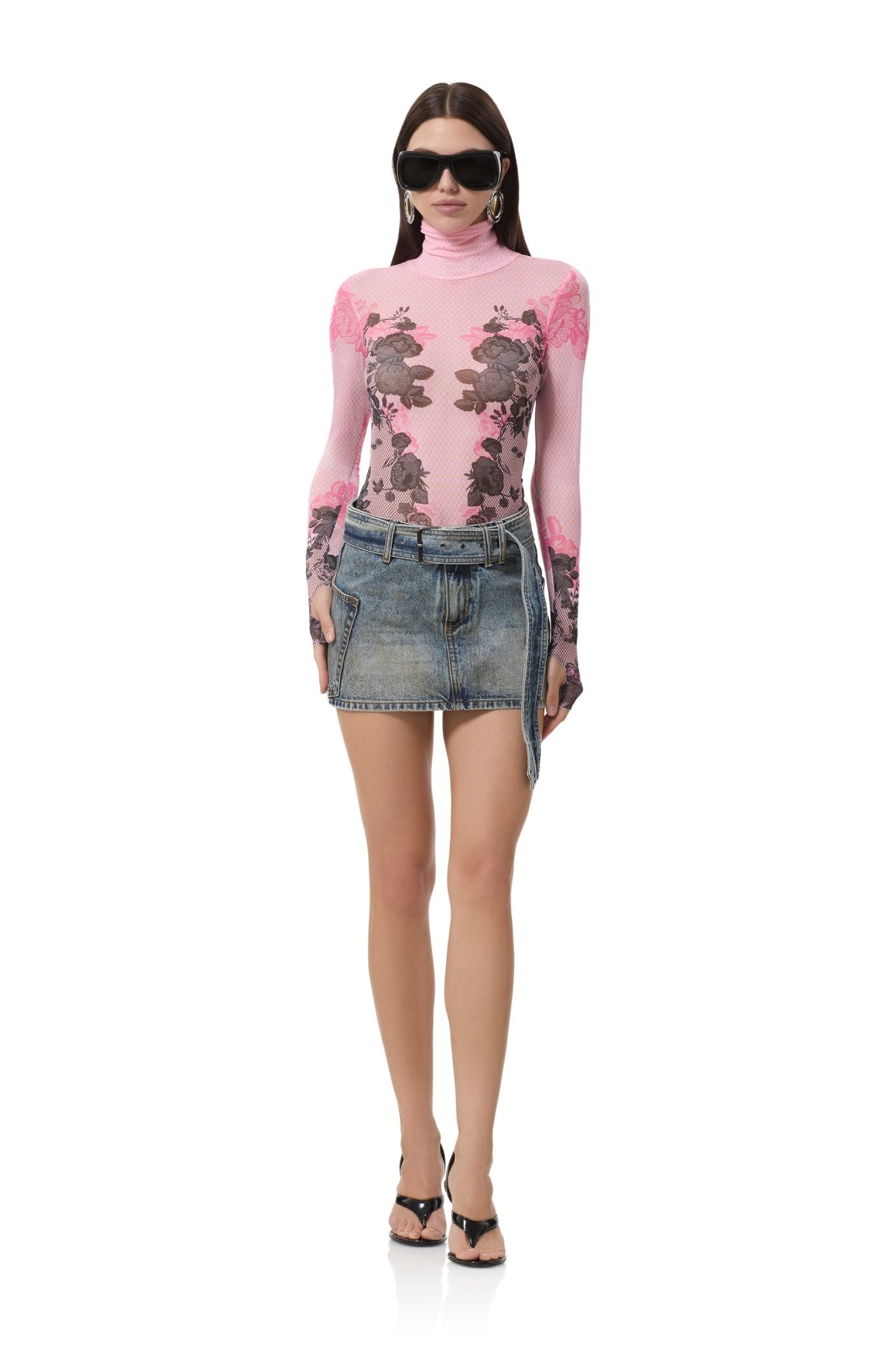 Zadie Top - Lace Net - AFRM